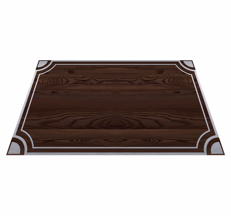 Hout met staal bistro placemat - TenStickers