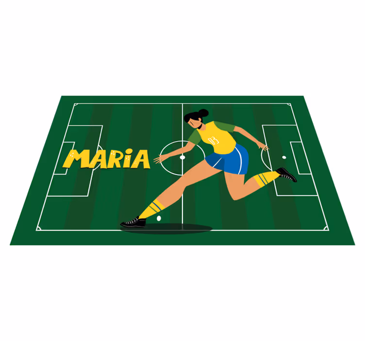 Placemat vrouwen voetbal persoonlijk - TenStickers