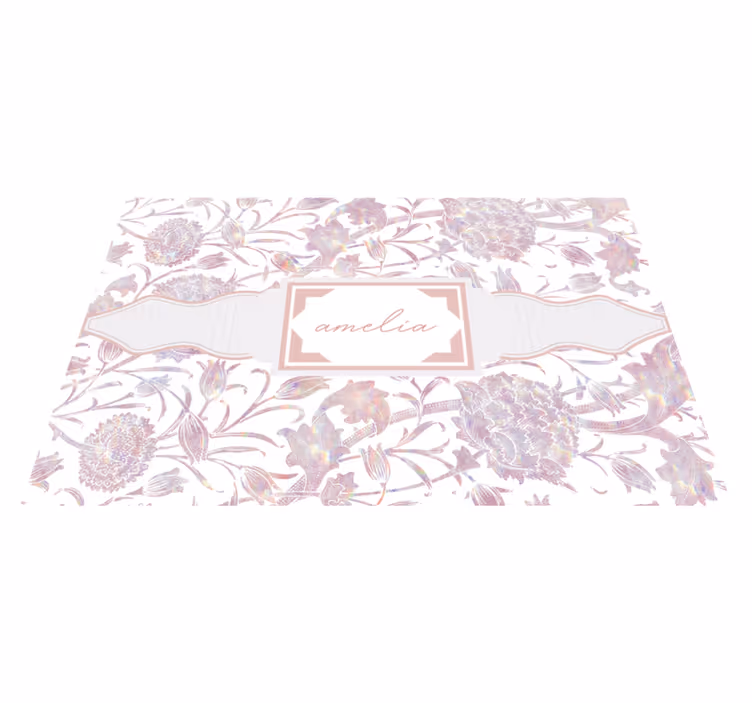 Aanpasbare Distel Placemat met naam - TenStickers