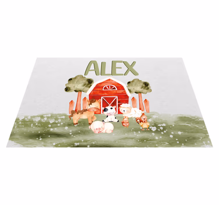Waterverf boerderij placemat voor huis - TenStickers