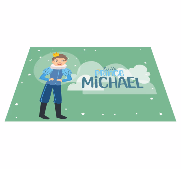 De kleine prins met naam Placemat - TenStickers