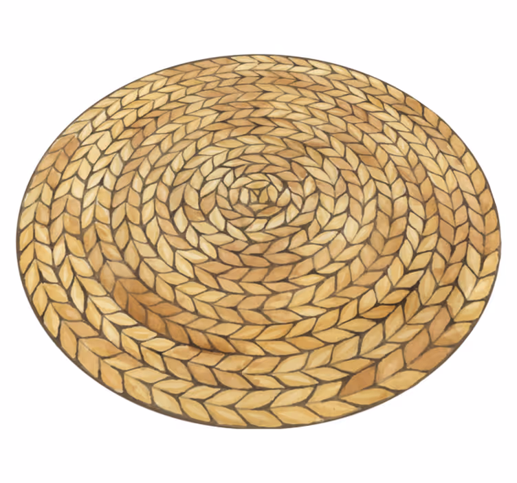 Rond riet structuur placemat - TenStickers