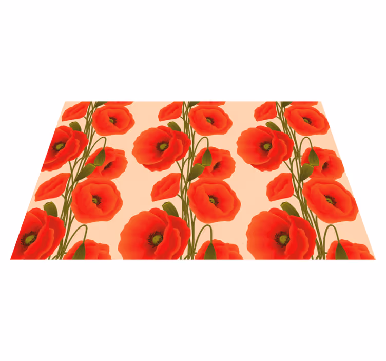 Klaprozenpatroon placemat - TenStickers
