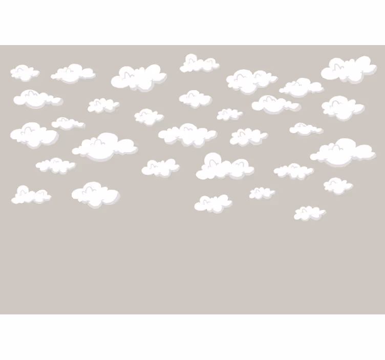 Wolken patroon foto behang babykamer - TenStickers