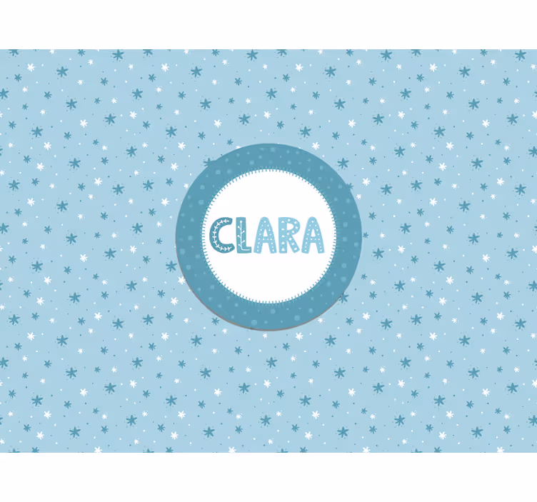 Sterren patroon foto behang babykamer - TenStickers