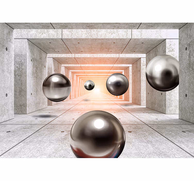 3d fotobehang Futuristische Tunnel - TenStickers