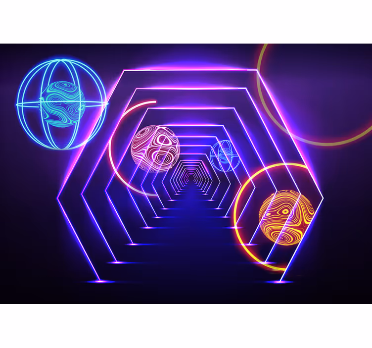 Abstract foto behang 3d geometrische bobbels - TenStickers