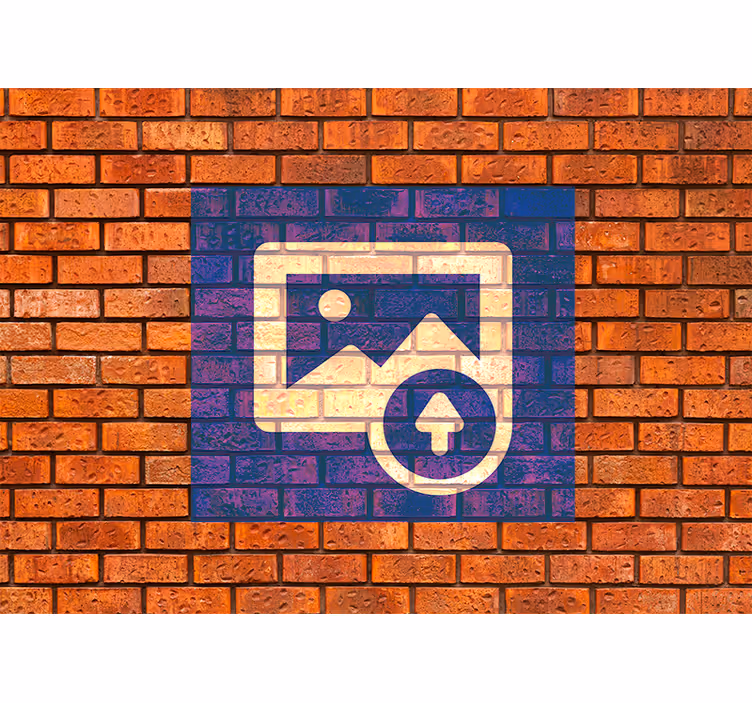 Spaanse vlag effect fotobehang bakstenen - TenStickers