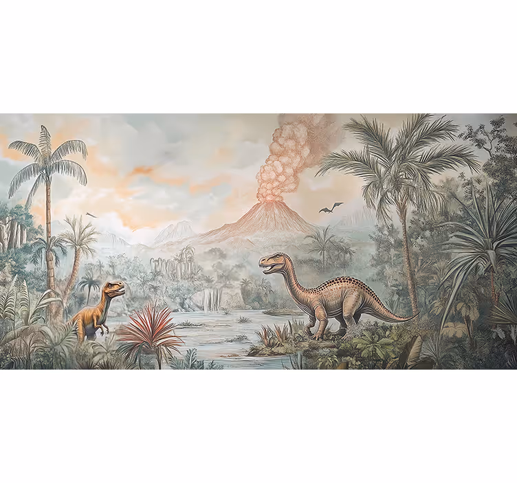 Jura landschap fotobehang kinderkamer - TenStickers
