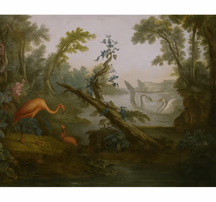 Tropisch paradijsontwerp foto behang woonkamer - TenStickers