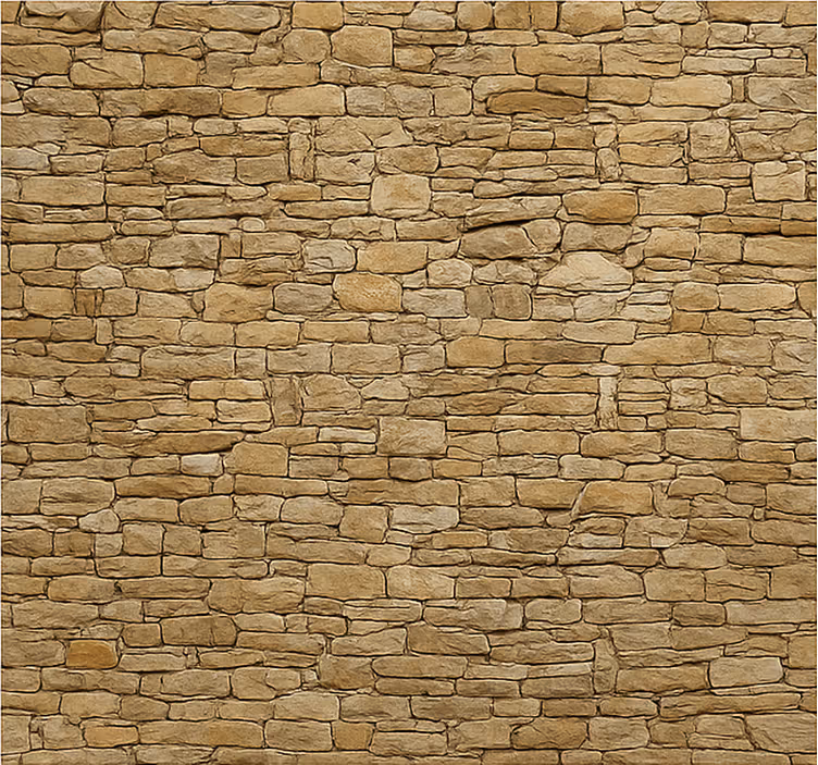 Beige stenen muur foto woonkamer behang - TenStickers
