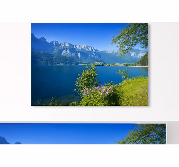 Bergmeer sereniteit fotobehang bergen - TenStickers