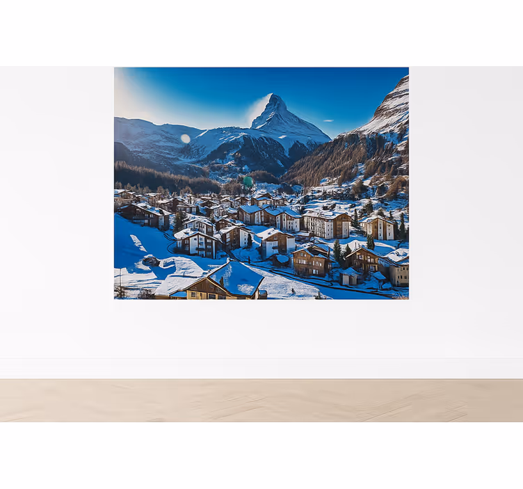 Oeschinenmeer, zwitserland fotobehang bergen - TenStickers