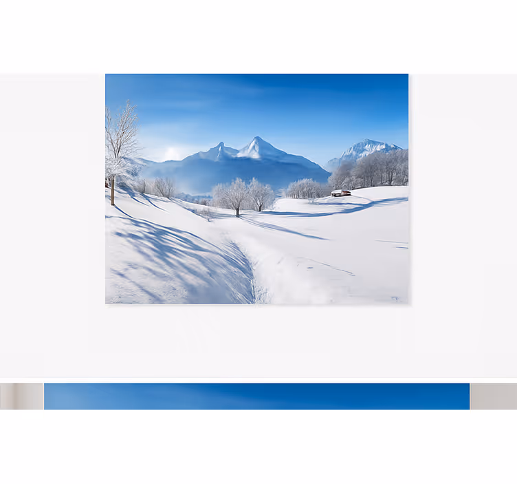 Winter alpiene route fotobehang bergen - TenStickers