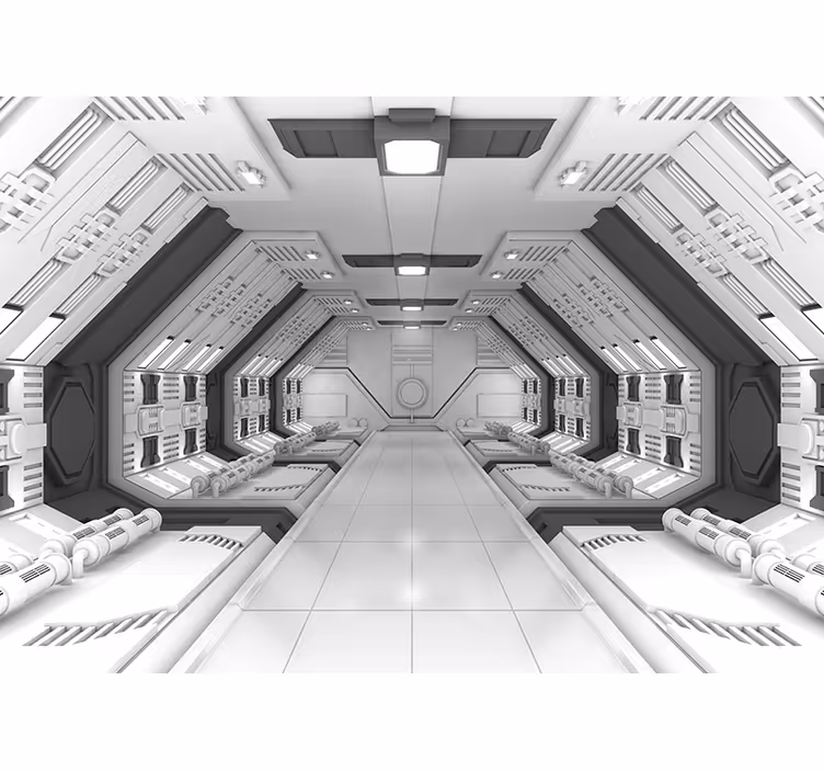 3d fotobehang ruimte voertuig - TenStickers