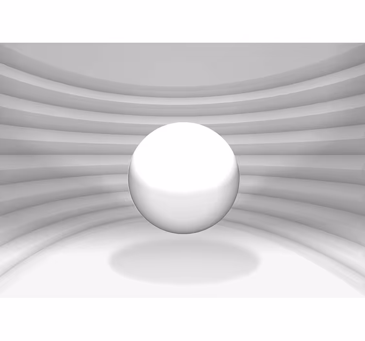 3D behang Bolvormige optische illusie - TenStickers