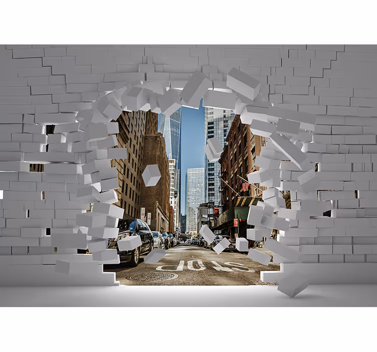 Fotobehang New York achter de muur - TenStickers