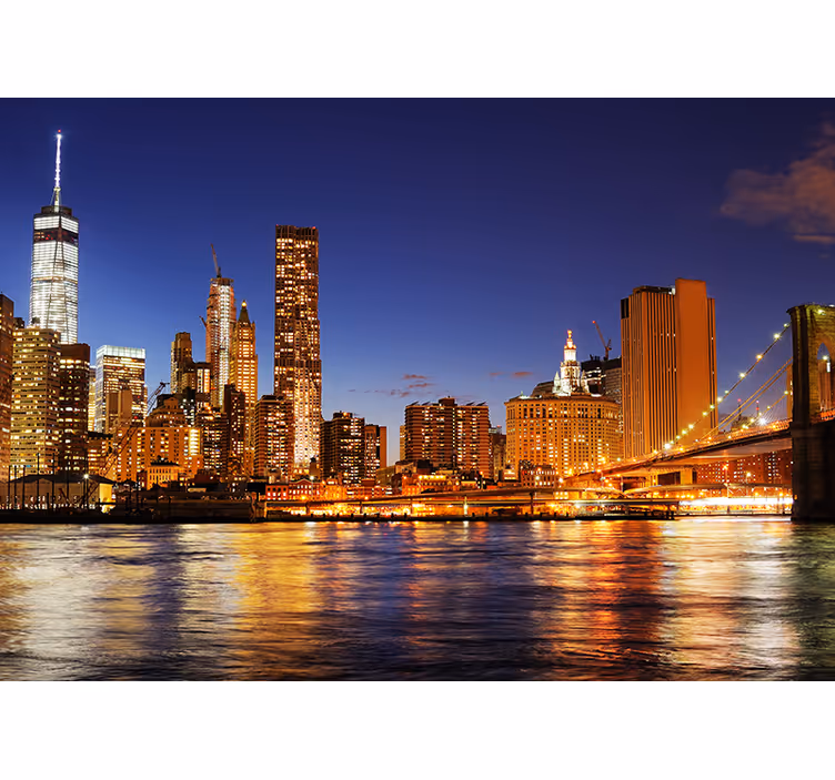 New york manhattan bij dageraad fotobehang - TenStickers