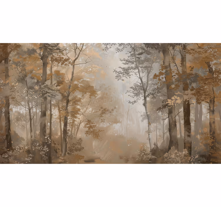 Behang bos amber herfstlaan - TenStickers
