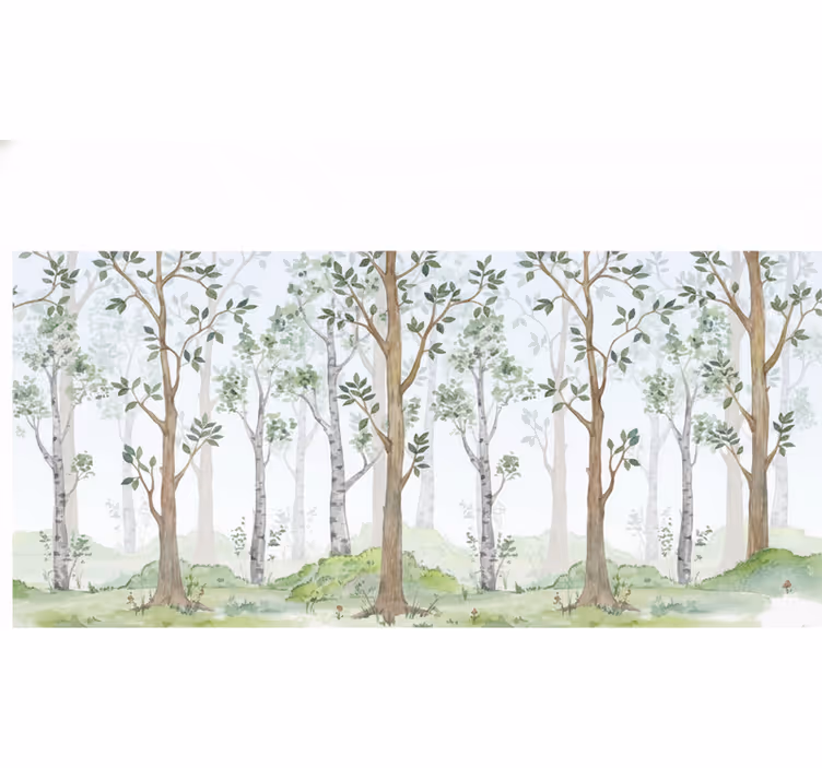 Behang bos pastel bosbries - TenStickers