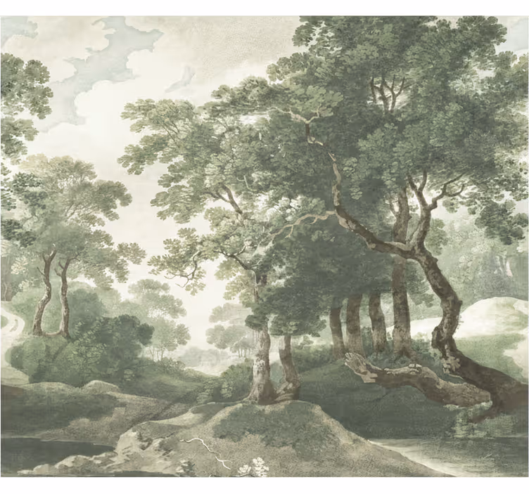Behang bos klassiek tijdloos natuur - TenStickers