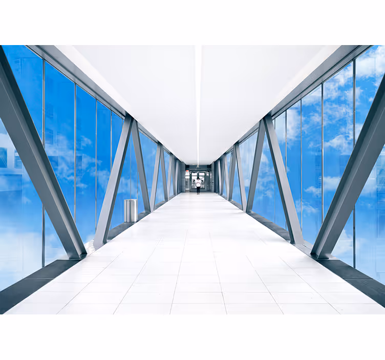 Fotobehang stad brug in de lucht - TenStickers