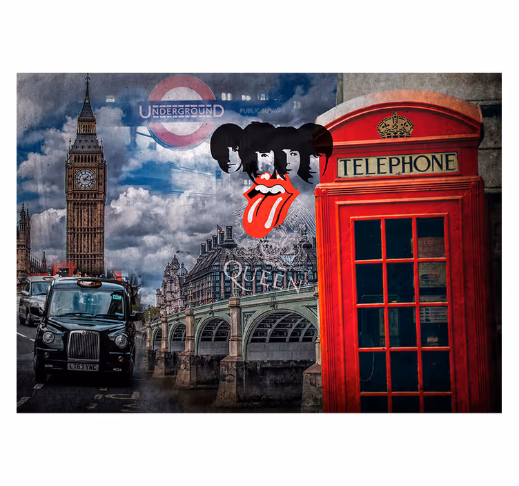 Collage van Londen fotobehang - TenStickers