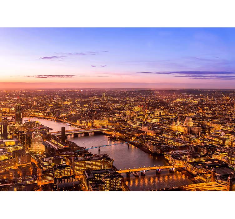 Fotobehang stad met gebouwen - TenStickers