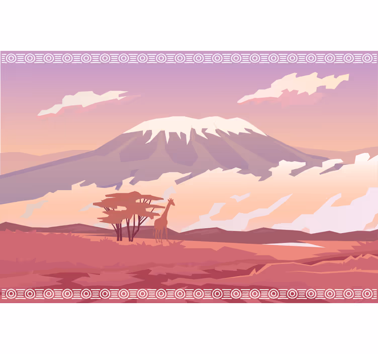Foto behang afrikaans kilimanjaro landschap - TenStickers
