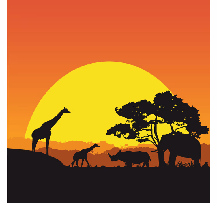Foto behang afrikaans savanne - TenStickers