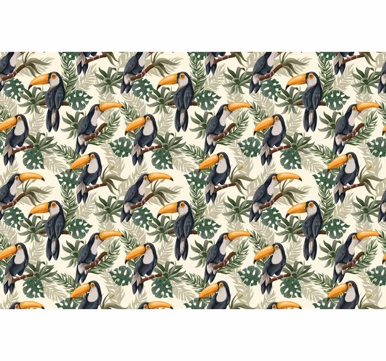 Foto behang jungle tropisch groen - TenStickers