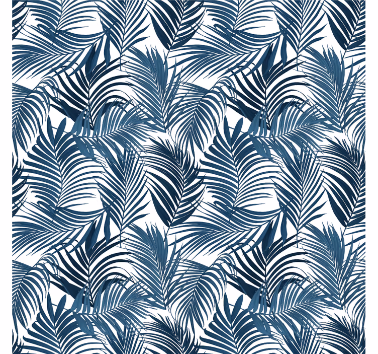 Foto behang jungle blauw palmenblad ontwerp - TenStickers
