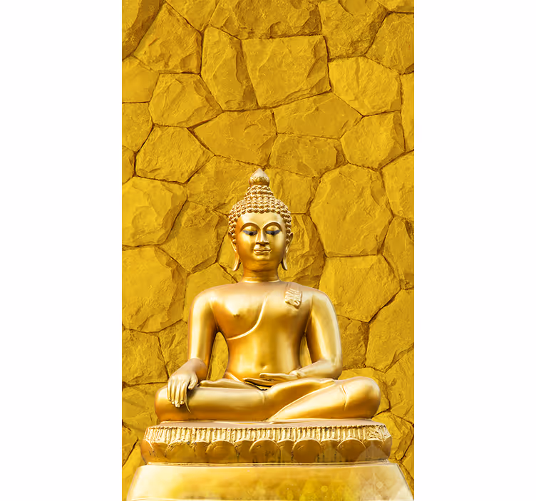 Fotobehang boeddha gouden boeddha - TenStickers