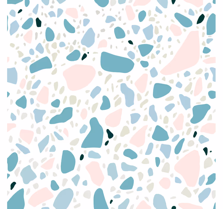 Fotobehang badkamer terrazzo tegelpatroon - TenStickers