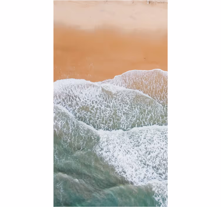Fotobehang badkamer zee met grote golven - TenStickers