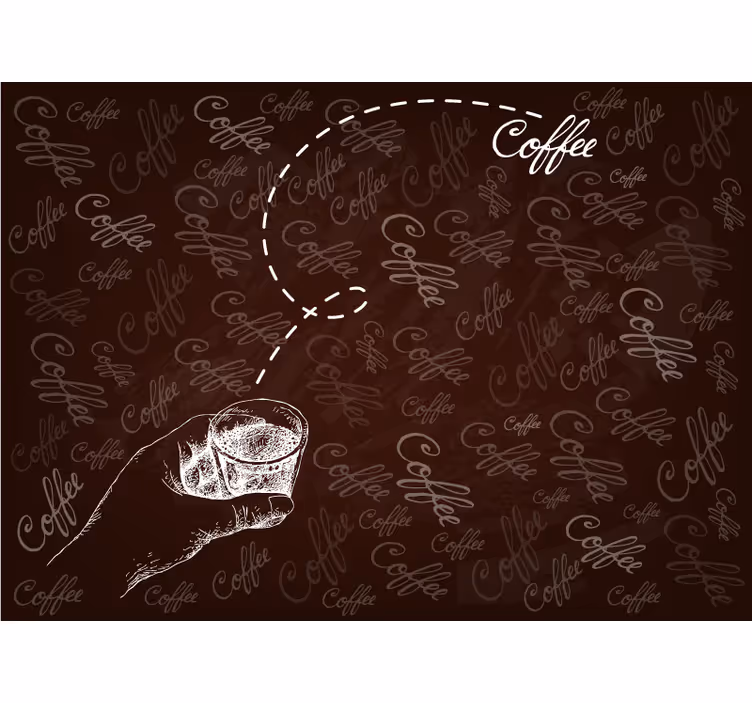 Fotobehang keuken shot van koffie - TenStickers