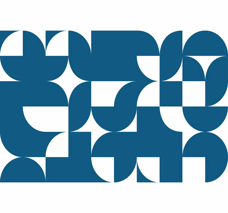 Fotobehang keuken blauw cirkel geometrisch patroon - TenStickers