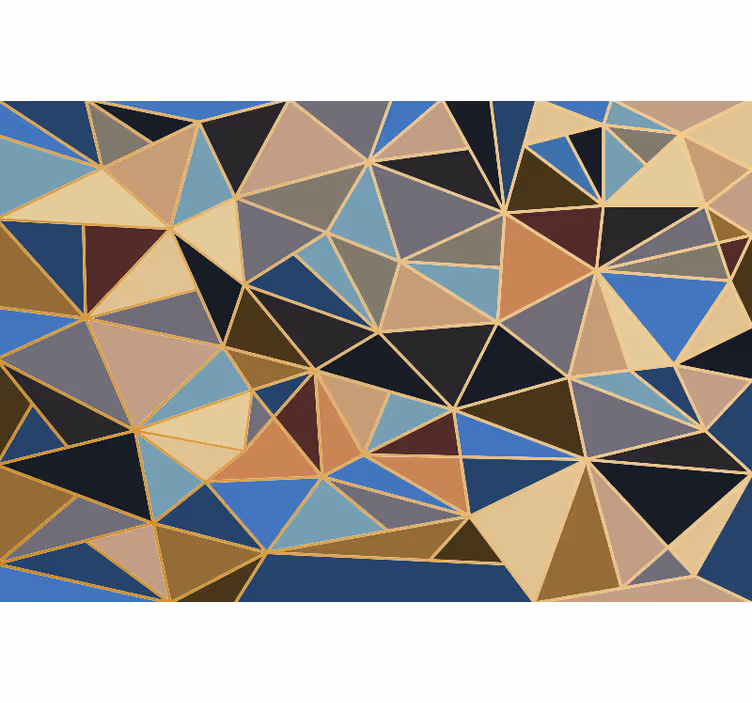 Fotobehang keuken geometrisch multicolor mozaïek - TenStickers