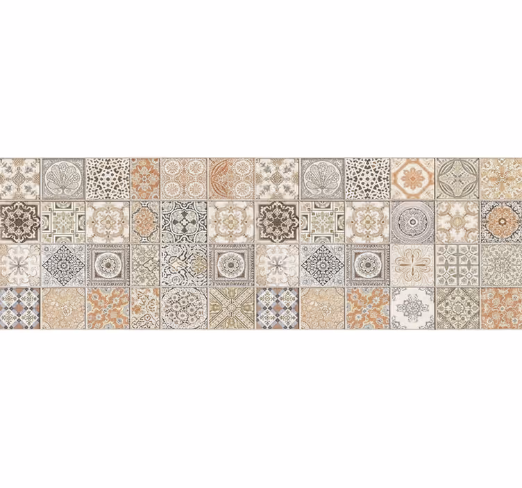 Beige fotobehang vintage warme collage - TenStickers