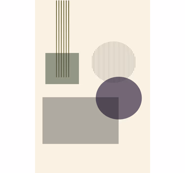 Beige fotobehang zachte geometrische vormen - TenStickers