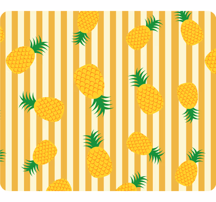 Fotobehang geel ananaspatroon - TenStickers