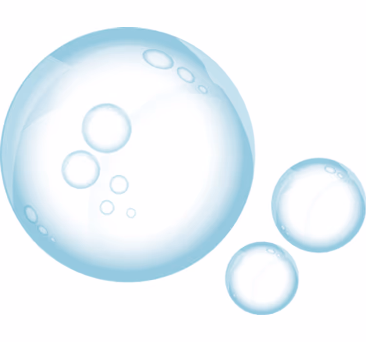Fotobehang wit decoratieve trio bubbels - TenStickers