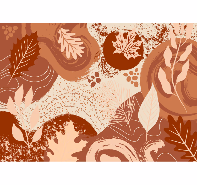 Terracotta fototapet planten en bloemen - TenStickers