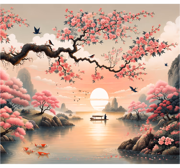 Fotobehang stad japanse stijl - TenStickers