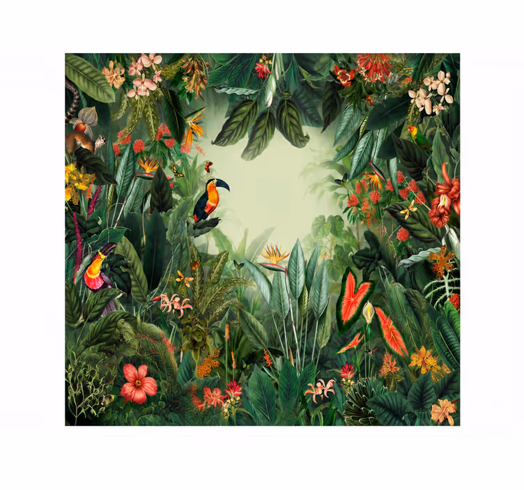 Natuur behang exotische tuin - TenStickers