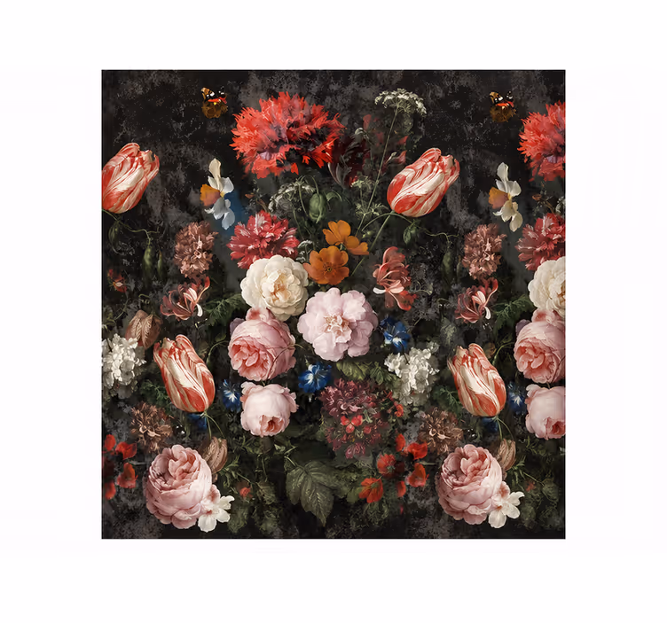 Pioenrozen behang flowers - TenStickers