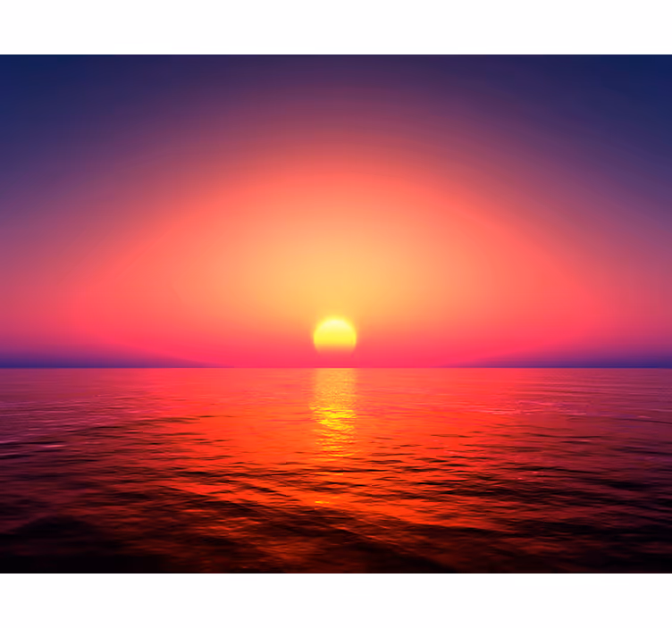 Fotobehang zee zonsondergang - TenStickers