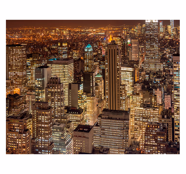 Fotobehang New York nachtvisie - TenStickers
