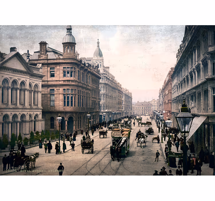 Historisch stadsgezicht fotobehang stad - TenStickers