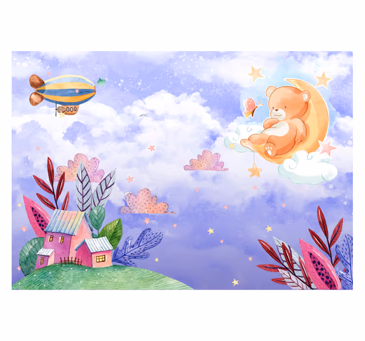 Magische muur en land fantasie fotobehang - TenStickers